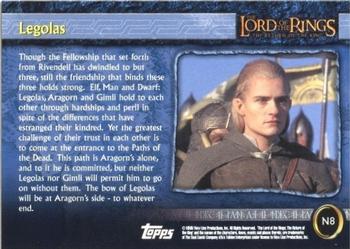 2003 Topps Lord of the Rings: The Return of the King Special Limited Edition (UK) #N08 Legolas Back