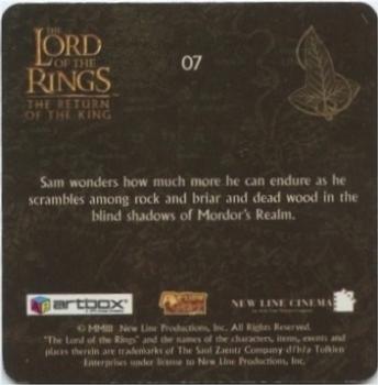 2003 Artbox Lord of the Rings: The Return of the King Action Flipz #07 Sam Back
