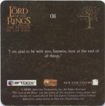 2003 Artbox Lord of the Rings: The Return of the King Action Flipz #08 Hobbits Back