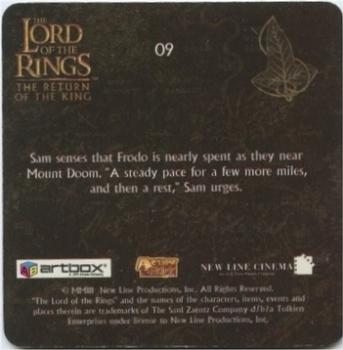 2003 Artbox Lord of the Rings: The Return of the King Action Flipz #09 Sam Back