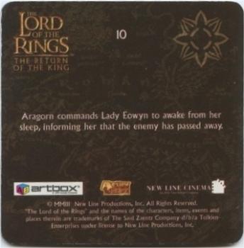 2003 Artbox Lord of the Rings: The Return of the King Action Flipz #10 Eowyn Back