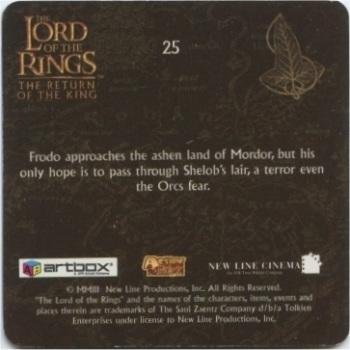 2003 Artbox Lord of the Rings: The Return of the King Action Flipz #25 Frodo Back