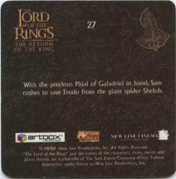 2003 Artbox Lord of the Rings: The Return of the King Action Flipz #27 Sam Back