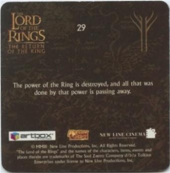 2003 Artbox Lord of the Rings: The Return of the King Action Flipz #29 Gandalf Back