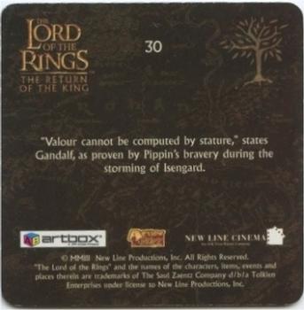 2003 Artbox Lord of the Rings: The Return of the King Action Flipz #30 Pippin Back