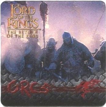 2003 Artbox Lord of the Rings: The Return of the King Action Flipz #34 Orcs Front