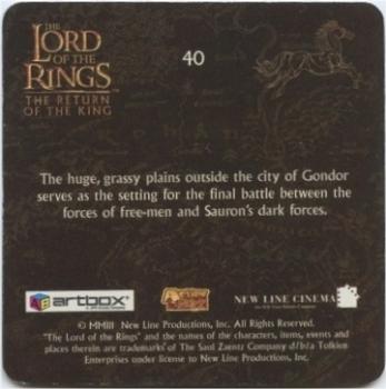 2003 Artbox Lord of the Rings: The Return of the King Action Flipz #40 Rohan Back