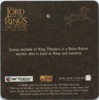 2003 Artbox Lord of the Rings: The Return of the King Action Flipz #41 Éomer Back