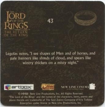 2003 Artbox Lord of the Rings: The Return of the King Action Flipz #43 Fellowship Back