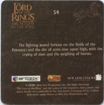 2003 Artbox Lord of the Rings: The Return of the King Action Flipz #54 Rohan Back