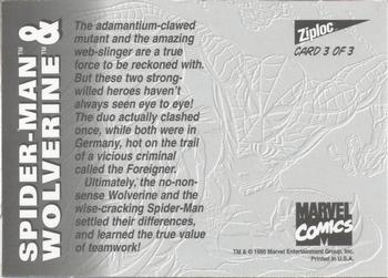 1995 Ziploc Marvel Team-Ups #3 Spider-Man & Wolverine Back