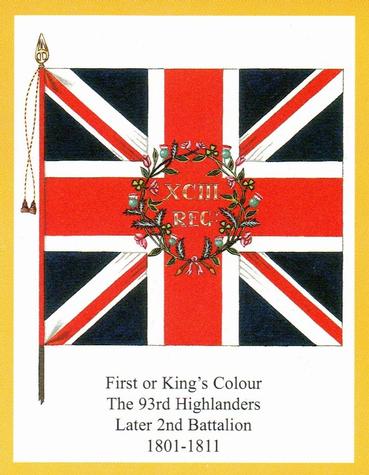 2011 Regimental Colours : The Argyll and Sutherland Highlanders 2nd Series #1 First or King's Colour The 93rd Highlanders Later 2nd Battalion 1801-1811 Front