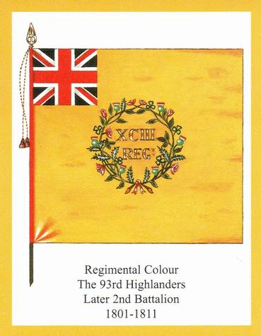 2011 Regimental Colours : The Argyll and Sutherland Highlanders 2nd Series #2 Regimental Colour The 93rd Highlanders Later 2nd Battalion 1801-1811 Front