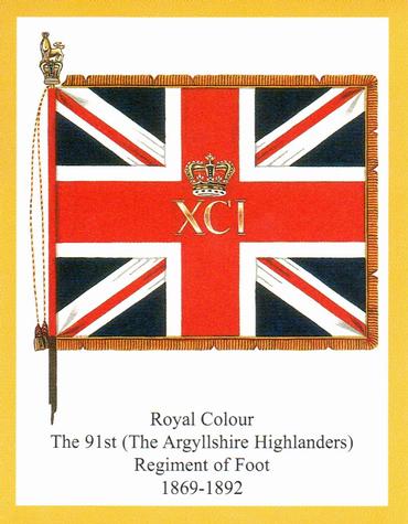 2011 Regimental Colours : The Argyll and Sutherland Highlanders 2nd Series #5 Royal Colour The 91st (The Argyllshire Highlanders) Regiment of Foot 1869-1892 Front