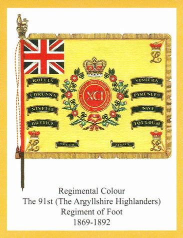 2011 Regimental Colours : The Argyll and Sutherland Highlanders 2nd Series #6 Regimental Colour The 91st (The Argyllshire Highlanders) Regiment of Foot 1869-1892 Front