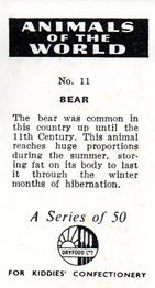 1956 Dryfood Ltd Animals of the World #11 Bear Back