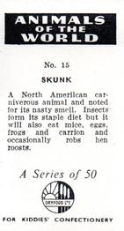1956 Dryfood Ltd Animals of the World #15 Skunk Back