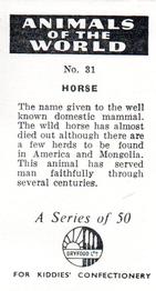 1956 Dryfood Ltd Animals of the World #31 Horse Back