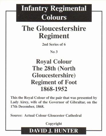 2013 Regimental Colours : The Gloucestershire Regiment 2nd Series #3 Royal Colour The 28th (North Gloucestershire) Regiment of Foot 1868-1952 Back