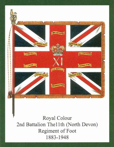 2012 Regimental Colours : The Devonshire Regiment 2nd Series #2 Royal Colour 2nd Battalion The 11th (North Devon) Regiment of Foot 1883-1948 Front