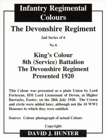 2012 Regimental Colours : The Devonshire Regiment 2nd Series #6 King's Colour 8th (Service) Battalion The Devonshire Regiment Presented 1920 Back