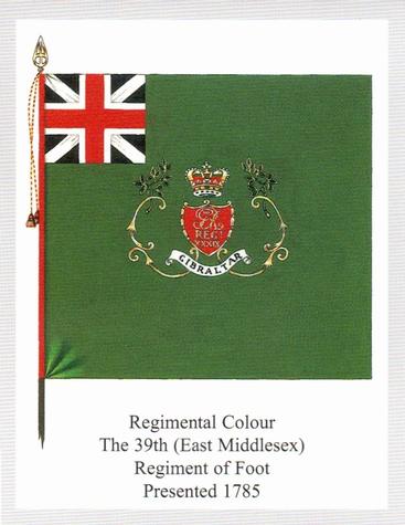 2012 Regimental Colours : The Dorset Regiment 2nd Series #1 Regimental Colour The 39th (East Middlesex) Regiment of Foot Later 1st Battalion Presented 1785 Front