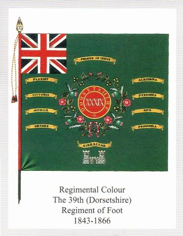 2012 Regimental Colours : The Dorset Regiment 2nd Series #4 Regimental Colour The 39th (Dorsetshire) Regiment of Foot 1843-1866 Front