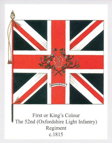 2011 Regimental Colours : The Oxfordshire and Buckinghamshire Light Infantry 2nd Series #1 First or King's Colour The 52nd (Oxfordshire Light Infantry) Regiment c.1815 Front
