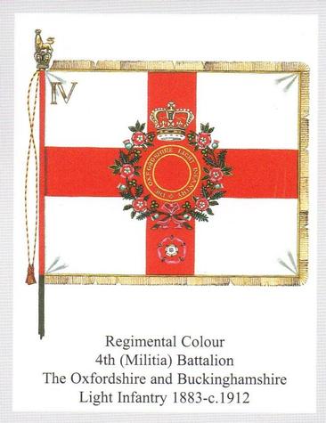 2011 Regimental Colours : The Oxfordshire and Buckinghamshire Light Infantry 2nd Series #6 Regimental Colour 4th (Militia) Battalion 1883-c.1912 Front