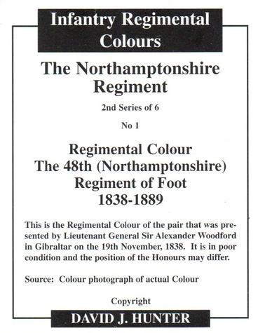 2013 Regimental Colours : The Northamptonshire Regiment 2nd Series #1 Regimental Colour The 48th (Northamptonshire) Regiment of Foot 1838-1889 Back