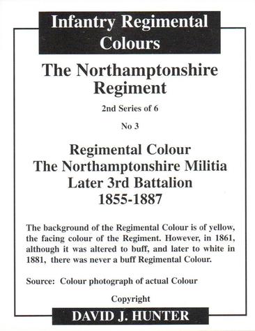 2013 Regimental Colours : The Northamptonshire Regiment 2nd Series #3 Regimental Colour The Northamptonshire Militia Later 3rd Battalion 1855-1887 Back