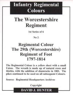 2004 Regimental Colours : The Worcestershire Regiment 1st Series #2 Regimental Colour The 29th (Worcestershire) Regiment of Foot 1797-1814 Back