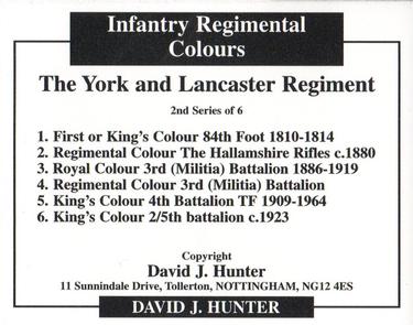 2011 Regimental Colours : The York and Lancaster Regiment 2nd Series #NNO Title Card Back