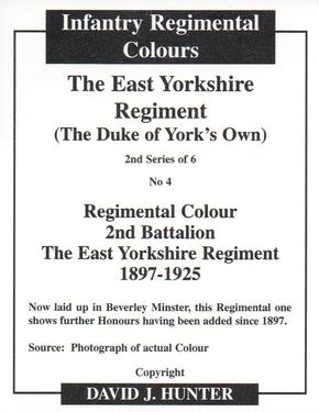 2011 Regimental Colours : The East Yorkshire Regiment (The Duke of York's Own) 2nd Series #4 Regimental Colour 2nd Battalion The East Yorkshire Regiment 1897-1925 Back