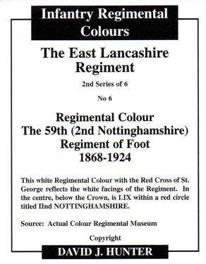 2012 Regimental Colours : The East Lancashire Regiment 2nd Series #6 Regimental Colour The 59th (2nd Nottinghamshire) Regiment of Foot 1868-1924 Back