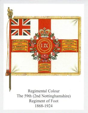 2012 Regimental Colours : The East Lancashire Regiment 2nd Series #6 Regimental Colour The 59th (2nd Nottinghamshire) Regiment of Foot 1868-1924 Front