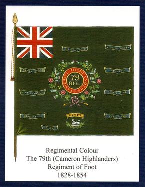 2012 Regimental Colours : The Queen's Own Cameron Highlanders 2nd Series #4 Regimental Colour The 79th (Cameron Highlanders) Regiment of Foot 1828-1854 Front