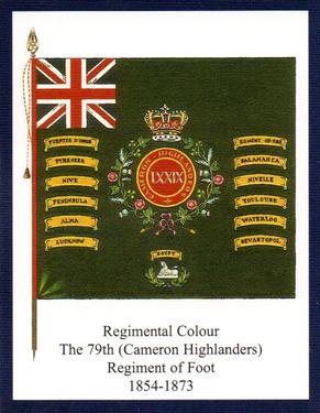 2012 Regimental Colours : The Queen's Own Cameron Highlanders 2nd Series #5 Regimental Colour The 79th (Cameron Highlanders) Regiment of Foot 1854-1873 Front