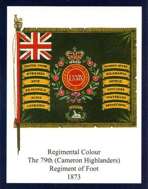 2012 Regimental Colours : The Queen's Own Cameron Highlanders 2nd Series #6 Regimental Colour The 79th (Cameron Highlanders) Regiment of Foot 1873 Front