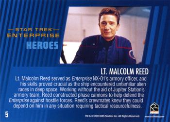 2019 Rittenhouse Star Trek Enterprise Archives Series 2 Heroes & Villains #5 Lt. Malcolm Reed Back
