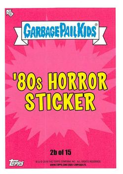 2019 Topps Garbage Pail Kids: Revenge of Oh, the Horror-ible! #2b Plymouth Murray Back