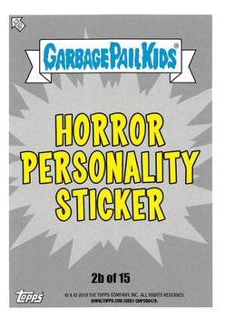 2019 Topps Garbage Pail Kids: Revenge of Oh, the Horror-ible! #2b Conflicting Carpenter Back