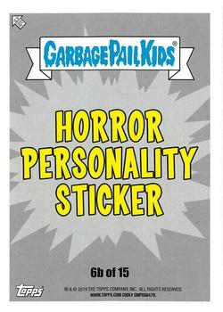 2019 Topps Garbage Pail Kids: Revenge of Oh, the Horror-ible! #6b Roaming Romero Back