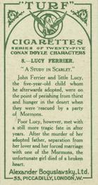 1923 Turf Conan Doyle Characters #8 Lucy Ferrier Back