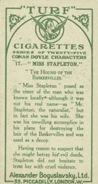 1923 Turf Conan Doyle Characters #17 Miss Stapleton Back