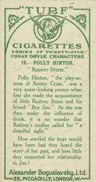 1923 Turf Conan Doyle Characters #19 Polly Hinton Back
