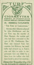 1923 Turf Conan Doyle Characters #24 Rebecca Taylforth Back