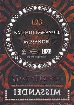 2019 Rittenhouse Game of Thrones Inflexions - Laser Cut #L23 Missandei Back