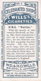 1911 Wills's Celebrated Ships #4 H.M.S. 