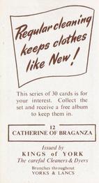 1954 Kings of York Kings and Queens of England #12 Catherine of Braganza Back